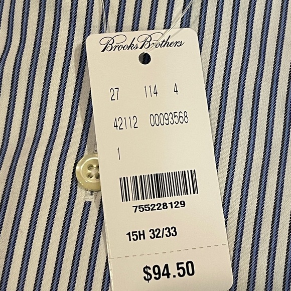 Brooks Brothers Regent Non Iron Cotton Blue Stripe Dress Shirt  new - Picture 2 of 7
